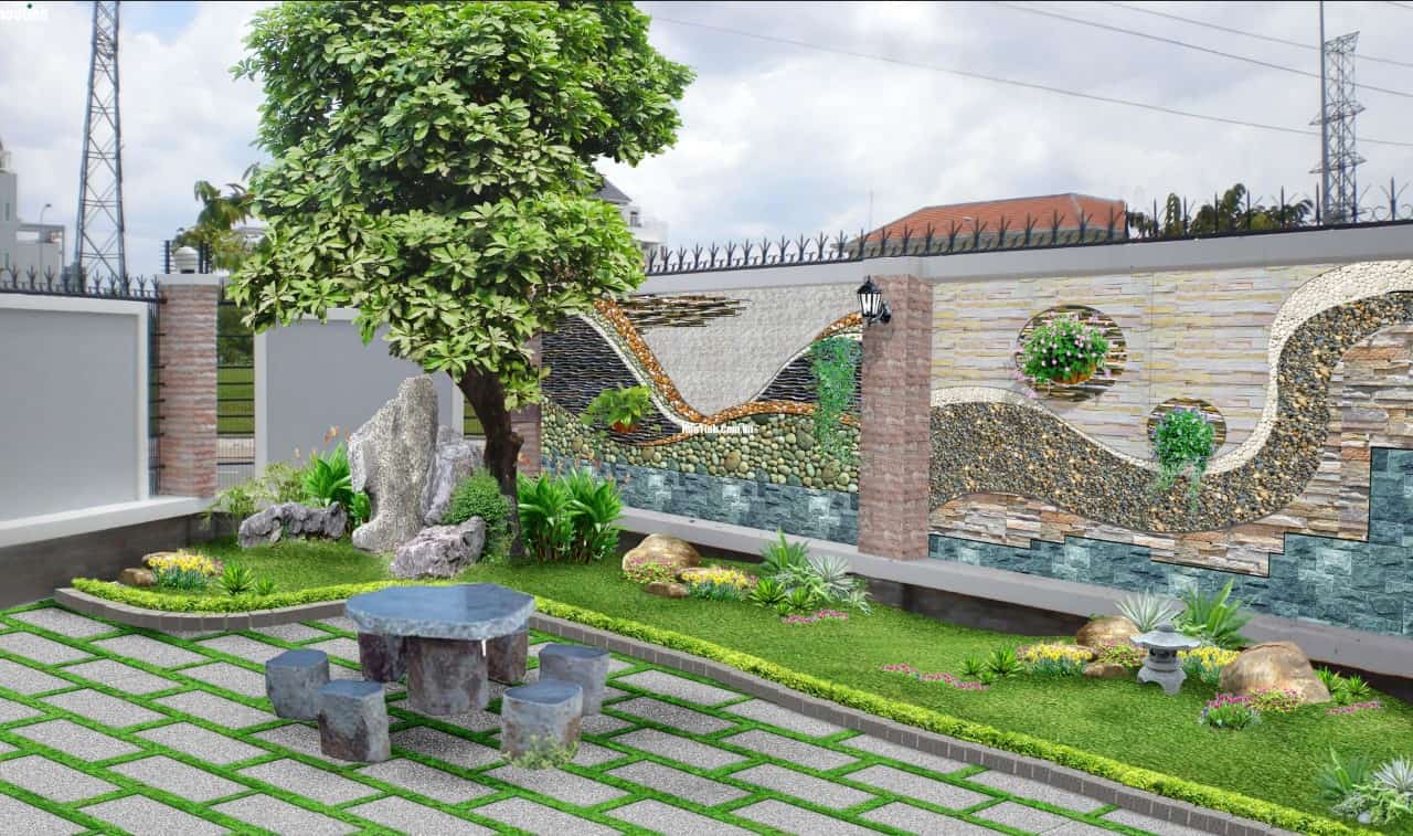 Tiểu cảnh sân vườn nên được bố trí